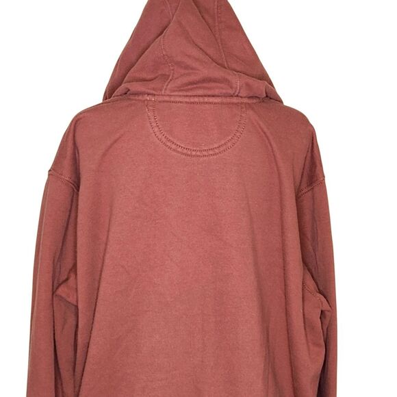 Carhartt Loose Fit Rain Defender "C" Logo Sweatshirt Hoodie Henna Orange Men's L - Picture 6 of 11